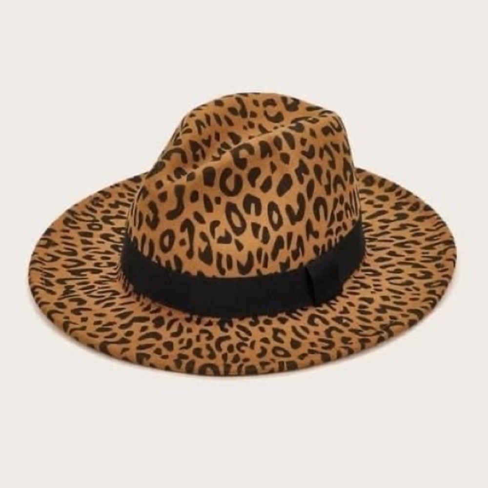 Leopard Print Fedora- New